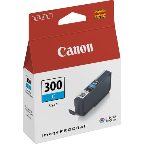 Canon PFI-300 C - Cyan - original - ink tank - for imagePROGRAF PRO-300 — view 1