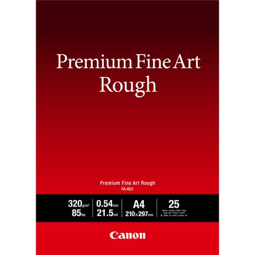 Canon Premium FA-RG1 - Rough - 21.5 mil - A4 (210 x 297 mm) - 320 g/m� - 25 sheet(s) fine art paper - for imagePROGRAF PRO-1000