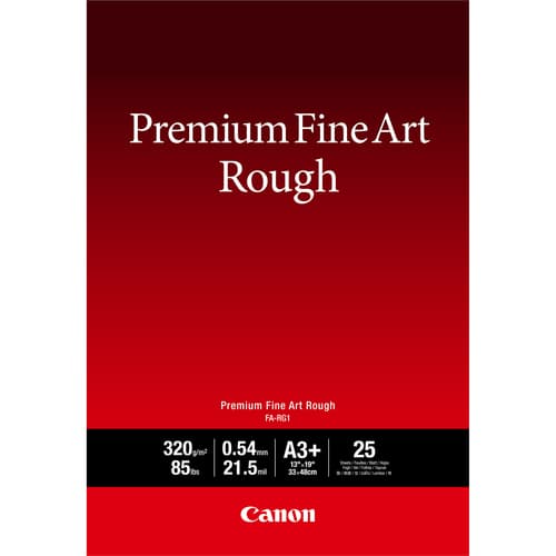 Canon Premium FA-RG1 - Cotton - rough - 21.5 mil - A3 Plus (330 x 480 mm) - 320 g/m� - 25 sheet(s) fine art paper - for imagePROGRAF PRO-1000