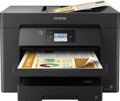 Epson WorkForce WF-7830DTWF 7830DTWF WF7830DTWF 7830DTWF 7830 WF7830D - Multifunction printer - colour - ink-jet - A3 (297 x 420 mm) (original) - A3 (media) - up to 25 ppm (printing) - 500 sheets - 33.6 Kbps - USB 2.0, LAN, Wi-Fi(n)