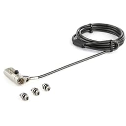 StarTech.com 6.5' (2m) 3-in-1 Universal Laptop Cable Lock, 4-Digit Combination Laptop/Desktop Security Cable Lock Compatible w/ K-Slot, Nano & Wedge Slot Computer, Anti-Theft Steel Cable - Universal Laptop Lock - Security cable lock - 2 m - TAA Compliant