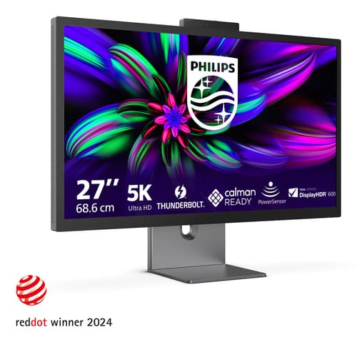 Philips Brilliance 27E3U7903 - 7000 Series - LED monitor - USB - 27" - 5120 x 2880 5K Ultra HD (2880p) @ 70 Hz - IPS - 500 cd/m� - 2000:1 - DisplayHDR 600 - 4 ms - Thunderbolt 4, HDMI - speakers - space grey — view 3