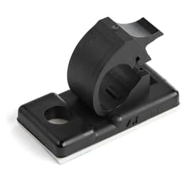 StarTech.com 100 Adhesive Cable Management Clips Black, Network/Ethernet/Office Desk/Computer Cord Organizer, Sticky Cable/Wire Holders, Nylon Self Adhesive Clamp UL/94V-2 Fire Rated - Nylon 66 Plastic - TAA (CBMCC1) - Cable clips - black - TAA Compliant (pack of 100)