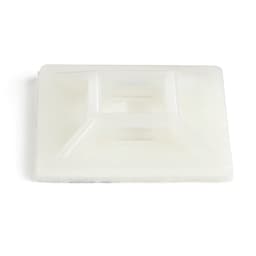 StarTech.com 100 Pack Cable Tie Mounts with Adhesive Tape for 0.21 in. (5.5 mm) Wide Ties, Nylon/Plastic Zip Tie Mounts, Electrical/Network Cable Wrap Mounts / 94V-2 Fire & UL Rated TAA - Nylon 66 Zip Tie Mount (CBMCTM3) - Cable tie mount - white - TAA Compliant (pack of 100) - for StarTech.com 1U