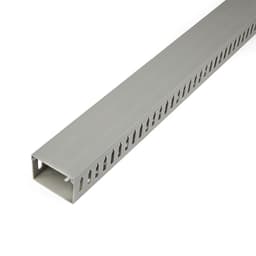 StarTech.com Open Slot Cable Management Raceway with Cover, 3"(75mm)W x 2"(50mm)H, 6.5ft(2m) length, 1/4"(8mm) Slots, PVC Network Cable Hider Kit/Wall Wire Duct, Max 180 Cables, UL Listed - UL94 V0, M1 Fire Rated (CBMWD7550) - Cable raceway - 2 m - grey - TAA Compliant