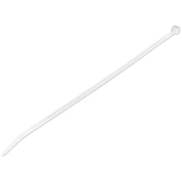 StarTech.com 10"(25cm) Cable Ties, 1/8"(4mm) wide, 2-5/8"(68mm) Bundle Diameter, 50lb(22kg) Tensile Strength, Nylon Self Locking Zip Ties w/ Curved Tip, 94V-2/UL Listed, 100 Pack, White - Nylon 66 Plastic - TAA (CBMZT10N) - Cable tie - 25.4 cm - white - TAA Compliant (pack of 100)