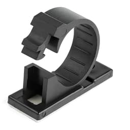 StarTech.com 100 Adhesive Cable Management Clips Black, Network/Ethernet/Office Desk/Computer Cord Organizer, Sticky Cable/Wire Holders, Nylon Self Adhesive Clamp UL/94V-2 Fire Rated - Nylon 66 Plastic - TAA (CBMCC3) - Cable clips - black - TAA Compliant (pack of 100)