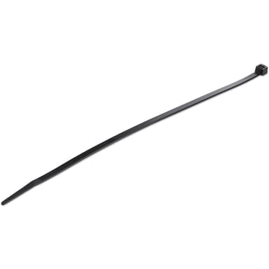 StarTech.com 10"(25cm) Cable Ties, 1/8"(4mm) wide, 2-5/8"(68mm) Bundle Diameter, 50lb(22kg) Tensile Strength, Nylon Self Locking Zip Ties w/ Curved Tip, 94V-2/UL Listed, 100 Pack, Black - Nylon 66 Plastic - TAA (CBMZT10B) - Cable tie - 25.4 cm - black - TAA Compliant (pack of 100)