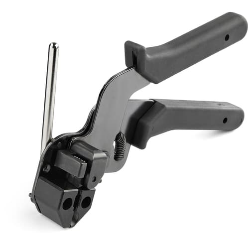 StarTech.com Metal Cable Tie Tool, Metal Zip Tie Tightener Tool, Stainless Steel Cable Tie Installation Gun, Tensioning and Cutting Zip Ties Tool, Tensioner and Cutter for Metal Tie Wrap - 316SS Cable Tie Gun (CBMMCTTOOL) - Cable tie installation tool - black - TAA Compliant