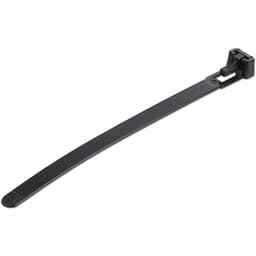 StarTech.com 12cm(5") Reusable Cable Ties, 7mm(1/4") wide, 30mm(1-1/8") Bundle Dia. 22kg(50lb) Tensile Strength, Releasable Nylon Ties, Indoor/Outdoor, 94V-2/UL Listed, 100 Pack, Black - Nylon 66 Plastic - TAA (CBMZTRB5BK) - Cable tie - 12.5 cm - black - TAA Compliant (pack of 1000)