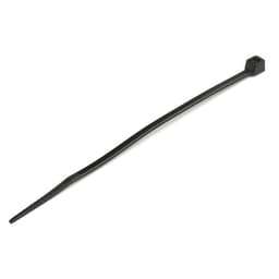 StarTech.com 4"(10cm) Cable Ties, 1/16"(2mm) wide, 7/8"(22mm) Bundle Diameter, 18lb(8kg) Tensile Strength, Nylon Self Locking Zip Ties with Curved Tip, 94V-2/UL Listed, 100 Pack, Black - Nylon 66 Plastic - TAA (CBMZT4B) - Cable tie - 10.16 cm - black - TAA Compliant (pack of 100)