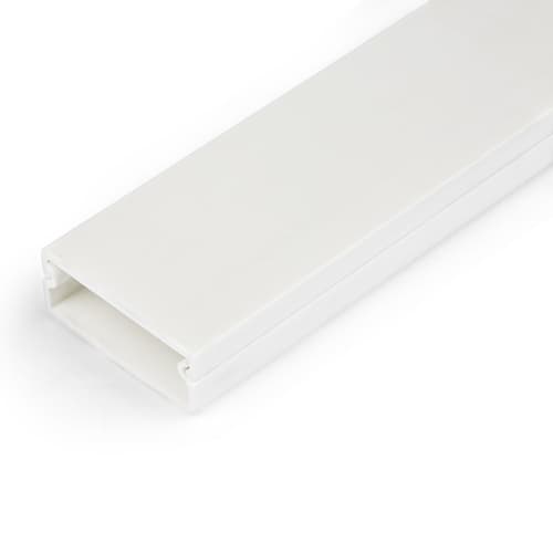 StarTech.com Solid Cable Management Raceway with Adhesive Tape & Cover, 1-1/4"(32mm)W x 3/8"(11mm)H, 3ft(1m) length, PVC Network/Power Cord Hider/Wall Wire Duct, Max 12 Cables, UL Listed - UL94 V0, M1 Fire Rated (CBMWWD3211) - Cable raceway - 1 m - TAA Compliant