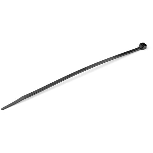 StarTech.com 20cm(8") Cable Ties, 4mm(1/8") wide, 55mm(2-1/8") Bundle Diameter, 22kg(50lb) Tensile Strength, Nylon Self Locking Zip Ties with Curved Tip, 94V-2/UL Listed, 100 Pack, Black - Nylon 66 Plastic - TAA (CBMZT8B) - Cable tie - 20.32 cm - black - TAA Compliant (pack of 100)