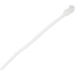StarTech.com 10cm(4") Cable Ties with Mounting Hole, 2mm(1/16") wide, 24mm(7/8") Bundle Dia. 8kg(18lb) Tensile Strength, Nylon 66 Self Locking Ties with Screw Hole, UL Listed, 100 Pack - UL94 V-2 Rated - TAA (CBMZTS10N4) - Cable tie - 10.16 cm - white - TAA Compliant (pack of 100)