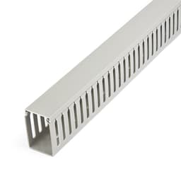StarTech.com Open Slot Cable Management Raceway with Cover, 2"(50mm)W x 3"(75mm)H, 6.5ft(2m) length, 1/4"(8mm) Slots, PVC Network Cable Hider Kit/Wall Wire Duct, Max 180 Cables, UL Listed - UL94 V0, M1 Fire Rated (CBMWD5075) - Cable raceway - 2 m - grey - TAA Compliant