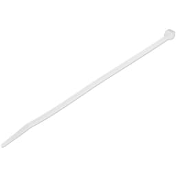 StarTech.com 20cm(8") Cable Ties, 4mm(1/8") wide, 55mm(2-1/8") Bundle Diameter, 22kg(50lb) Tensile Strength, Nylon Self Locking Zip Ties with Curved Tip, 94V-2/UL Listed, 100 Pack, White - Nylon 66 Plastic - TAA (CBMZT8N) - Cable tie - 20.32 cm - white - TAA Compliant (pack of 100)