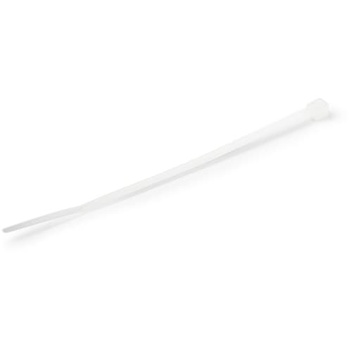 StarTech.com 10cm(4") Cable Ties, 2mm(1/16") wide, 22mm(7/8") Bundle Diameter, 8kg(18lb) Tensile Strength, Nylon Self Locking Zip Ties with Curved Tip, 94V-2/UL Listed, 1000 Pack, White - Nylon 66 Plastic - TAA (CBMZT4NK) - Cable tie - 10.16 cm - white - TAA Compliant (pack of 1000)
