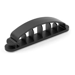 StarTech.com 100 Pack Cable Management Clips, Self Adhesive 6 Slot Cable Comb, Resusable Desktop USB/Computer/Ethernet/AV Cord Organizer/Sticky Cable Holders, Nylon 66 Cable Clamp UL Rated - UL94 V2, M1 Fire Rated (CDM6SCC) - Cable management clip - black - TAA Compliant (pack of 100)