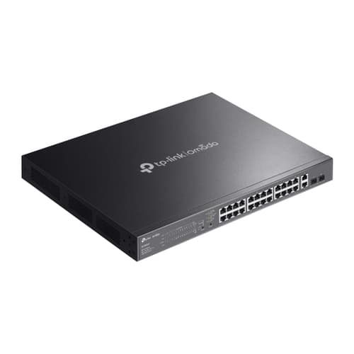 TP-Link Omada ES228GMP V1.6 - Switch - Managed - 24 x 10/100/1000 (PoE+) + 2 x 10/100/1000 + 2 x Gigabit SFP - rack-mountable - PoE+ (384 W) — view 5