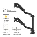 PLATINUM DUAL VERTICAL MONITOR ARM thumbnail 3