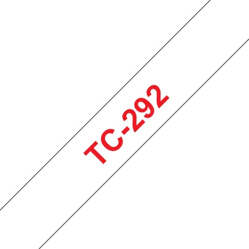 Brother - White, red - Roll (0.9 cm x 7.7 m) 1 pcs. printer tape - for P-Touch PT-15, PT-20, PT-2000, PT-3000, PT-500, PT-5000, PT-6, PT-8, PT-8E