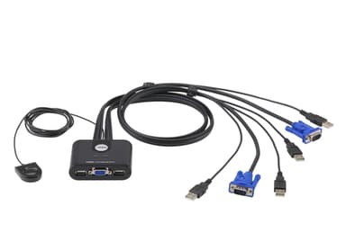 ATEN CS22U - KVM switch - 2 x KVM port(s) - 1 local user - desktop