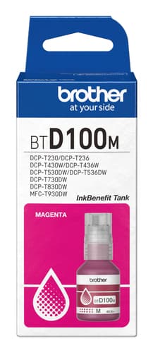Brother BTD100M - 48.8 ml - high capacity - magenta - original - hanging box - ink refill - for Brother DCP-T530DW, DCP-T730DW, MFC-T930DW