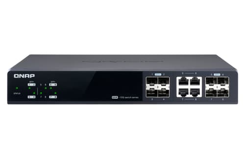 QNAP QSW-M804-4C - Switch - Managed - 4 x 10 Gigabit SFP+ + 4 x combo 10 Gigabit SFP+/RJ-45 - desktop, rack-mountable