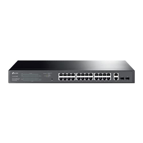 TP-Link TL-SG1428PE - Switch - smart - 24 x 10/100/1000 (PoE+) + 2 x 10/100/1000 - rack-mountable - PoE+ (250 W) - AC 100 - 240 V