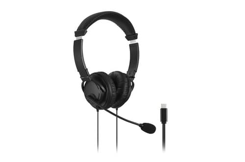 Kensington Hi-Fi USB-C Headphones with Mic - Headset - on-ear - wired - USB-C - black