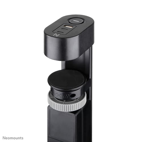 Neomounts - Power strip - USB-C + USB-A - AC 230 V - 3680 Watt - input: Type F - output connectors: 3 (2 x 24 pin USB-C (PD), USB, 3 x power Type F) - 1.4 m cord - black - with Clamp Desk Mount — view 8