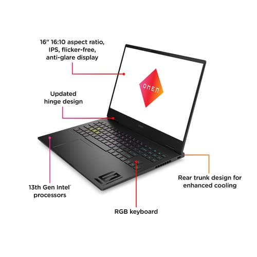 HP OMEN Transcend Laptop 16-u0004na 40.6 cm (16) WUXGA Intel® Core™ i7 16 GB DDR5-SDRAM 1000 GB SSD" — view 6