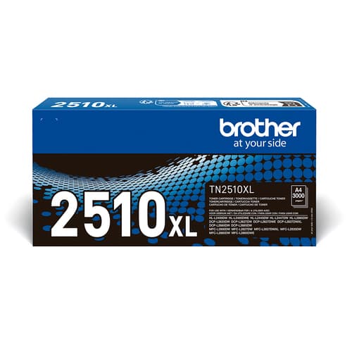 Brother TN-2510XL - Super High Capacity - black - original - box - toner cartridge - for Brother DCP-L2620, L2627, L2660, HL-L2400, L2445, L2447, MFC-L2800, L2827, L2860