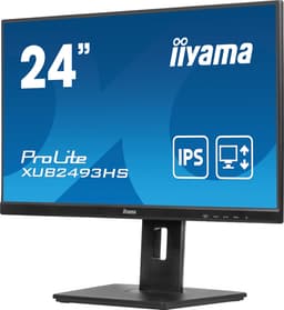 iiyama ProLite XUB2493HS-B6 - LED monitor - 24" (23.8" viewable) - 1920 x 1080 Full HD (1080p) @ 100 Hz - IPS - 250 cd/m� - 1300:1 - 0.5 ms - HDMI, DisplayPort - speakers - black, matte