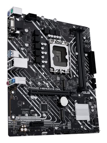 ASUS PRIME H610M-E D4-CSM - Motherboard - micro ATX - LGA1700 Socket - H610 Chipset - USB 3.2 Gen 1 - Gigabit LAN - onboard graphics (CPU required) - HD Audio (8-channel)