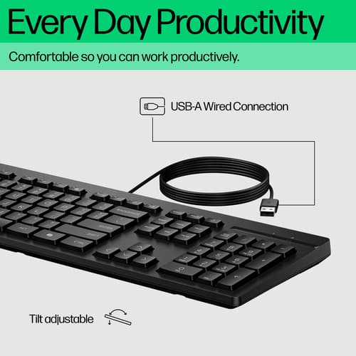 HP 125 G2 - Keyboard - USB - UK - bulk — view 5