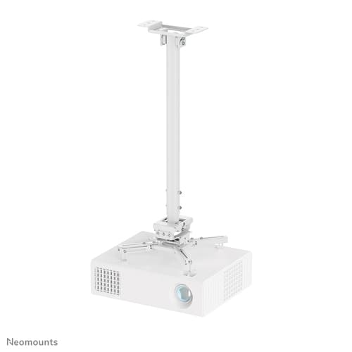 Neomounts CL25-550WH1 - Mounting kit (ceiling mount) - full-motion - for projector - easy-install, height 74.5 - 114.5 cm - steel - white
