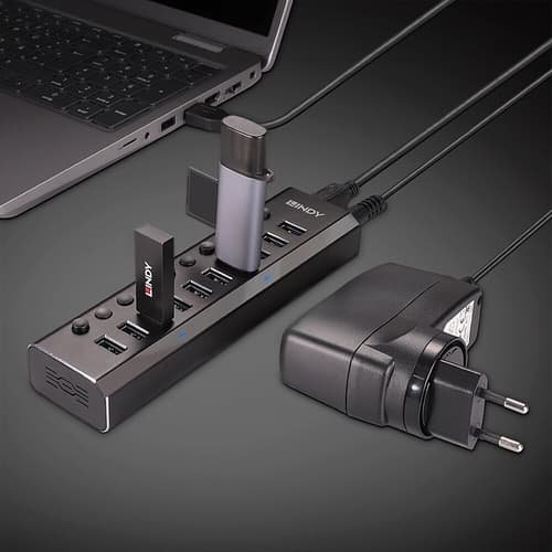 10 PORT USB 3.0 HUB WITH ON/OFF SWI — view 6