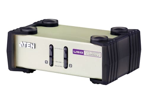 ATEN CS82U - KVM switch - 2 x KVM port(s) - 1 local user - desktop — view 1