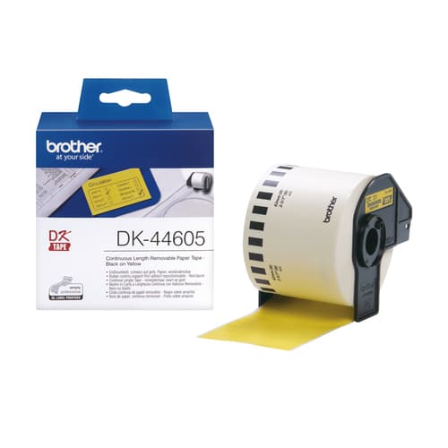 Brother DK44605 - Removable adhesive - yellow - Roll (6.2 cm x 30.5 m) 1 roll(s) labels - for Brother QL-1050, 1060, 500, 550, 560, 570, 580, 650, 700, 710, 720
