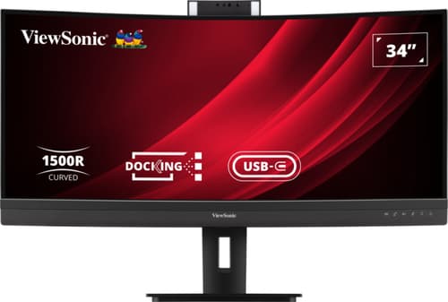 ViewSonic VG3457CV - LED monitor - curved - 34" - 3440 x 1440 UWQHD @ 100 Hz - VA - 350 cd/m� - 3000:1 - 5 ms - 2xHDMI, DisplayPort, USB-C - speakers