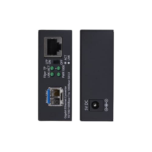 StarTech.com - Fibre media converter - 1GbE - over fibre optic - 1000Base-T, 1000Base-LX, 10Base-T, 100Base-TX - LC Duplex single-mode / RJ-45 - up to 40 km - 1310 nm - TAA Compliant — view 4