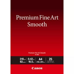 Canon Premium Fine Art FA-SM2 - Smooth - 16.5 mil - A4 (210 x 297 mm) - 310 g/m� - 82 lbs - 25 sheet(s) photo paper - for imagePROGRAF PRO-1000, PRO-300, PIXMA PRO-10S