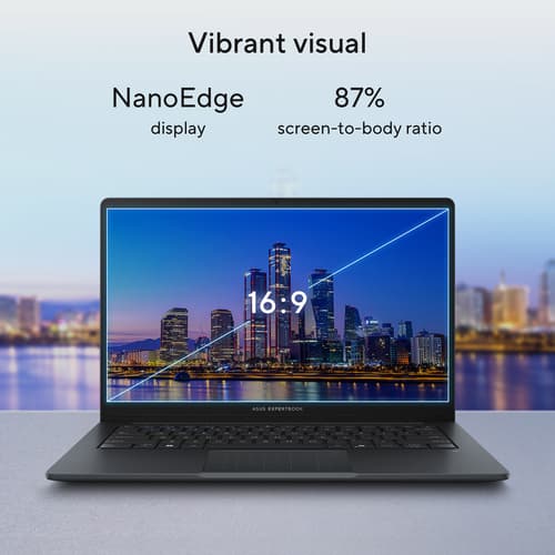 ASUS ExpertBook B1 B1403CT-I381XA - 180-degree hinge design - Intel Core 3 - N355 / up to 3.9 GHz - Win 11 Pro Education - Intel Graphics - 8 GB RAM - 128 GB SSD NVMe - 14" 1920 x 1080 (Full HD) - Gigabit Ethernet - Wi-Fi 6E, Bluetooth - gentle grey - with 1 year ASUS ZenCare — view 16
