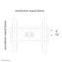 Neomounts LED-W220 - Bracket - tilt - for LCD display - black - screen size: 22"-40" - wall-mountable thumbnail 3