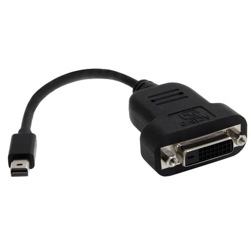StarTech.com Mini DisplayPort to DVI Adapter - 1080p - Single Link - Active - Mini DP (Thunderbolt) to DVI Monitor Adapter (MDP2DVIS) - DVI adapter - dual link - Mini DisplayPort (M) to DVI-D (F) - 20 cm - black