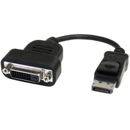 StarTech.com DisplayPort to DVI Adapter - Active Conversion - 1920x1200 - DP to DVI Single Link Converter for DVI-D Display (DP2DVIS) - DisplayPort adapter - DisplayPort (M) to DVI-D (F) - 20 cm - black - for P/N: DKM30CHDPD, DKM30CHDPDUE, SV231QDPU34K, TB32DP14, TB3CDK2DPUE, TB3CDOCKDP, TB3DKM2DPL