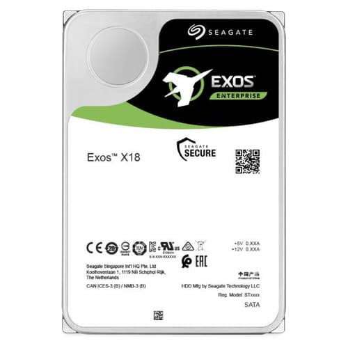 Seagate Exos X18 ST18000NM000J - Hard drive - 18 TB - internal - SATA 6Gb/s - 7200 rpm - buffer: 256 MB