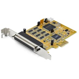 StarTech.com 8-Port PCI Express RS232 Serial Adapter Card, PCIe RS232 Serial Card, 16C1050 UART, Multiport Serial DB9 Controller/Expansion Card, 15kV ESD Protection, Windows & Linux - Up to 921.6 Kbps Baud - Serial adapter - PCIe - RS-232 x 8 - yellow - TAA Compliant
