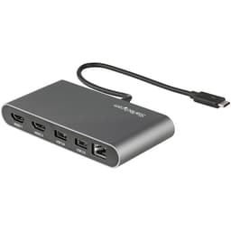 StarTech.com Thunderbolt 3 Mini Dock - Portable Dual Monitor w/HDMI 4K 60Hz - 2X USB-A Hub (3.2/2.0), GbE - 28cm Cable - TB3 Multiport Adapter - Mac/Windows�- Upgraded Version of TB3DKM2HD (TB3DKMHDL) - Docking station - Thunderbolt 3 - 2 x HDMI - 1GbE